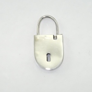 Silver padlock